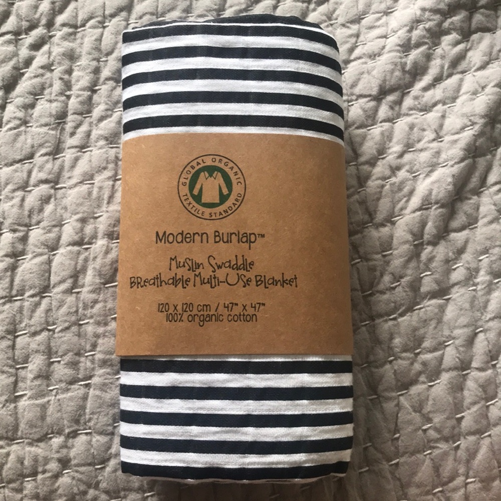 NWT modern burlap swaddle